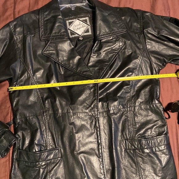 Leather Wrap Style Jacket by Body Exteriors Brand. - Picture 12 of 16